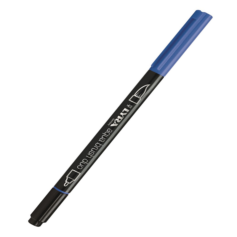 Lyra Aqua Brush Duo Marker - Derin Turkuaz Çift Uçlu Fırça Kalem - Sanatsal Çizim ve İllüstrasyon Markeri