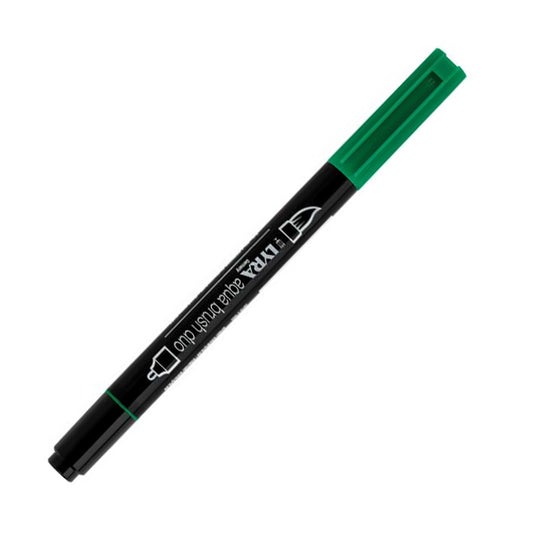 Lyra Aqua Brush Duo Marker - Zümrüt Yeşili - Çift Uçlu Suluboya Etkili Sanat ve Çizim Kalemi