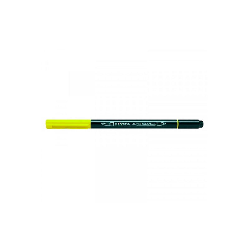 Lyra Aqua Brush Duo Limon Kadmiyum Marker Kalem - Çift Uçlu Fırça ve Sanatsal Çizim Kalemi