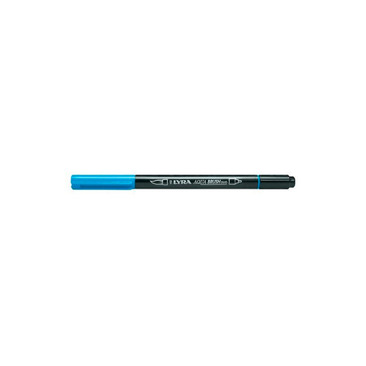 Lyra Aqua Brush Duo Marker Açık Mavi - Fırça Uçlu, Sulu Boya Etkili Sanat ve Çizim Kalemi