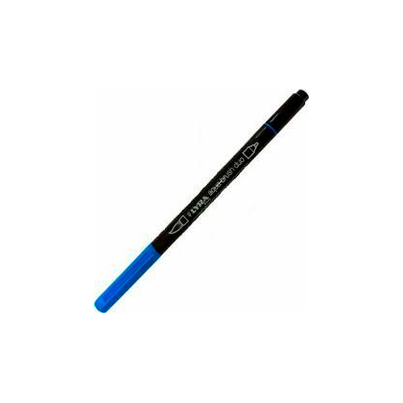 Lyra Aqua Brush Duo Marker Oryantal Mavi - Fırça Uçlu Çift Taraflı Sanat ve Çizim Kalemi