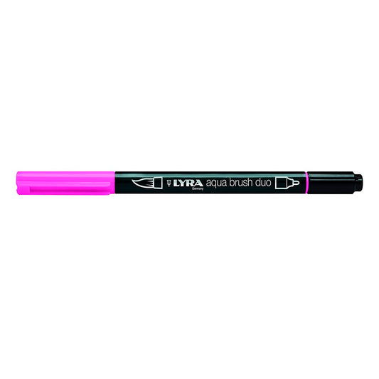 Lyra Aqua Brush Duo Mor Pembe Marker - Çift Uçlu Sanatsal Çizim ve Boyama Kalemi