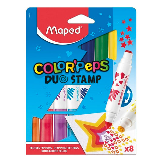 Maped Color Peps Duo Stamp Jumbo 8'li Keçeli Kalem 846808