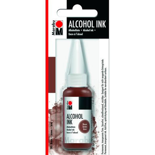 Marabu 20ml Kahverengi Alkol Mürekkep - Sanatsal Hobi ve Efekt Çalışmaları İçin