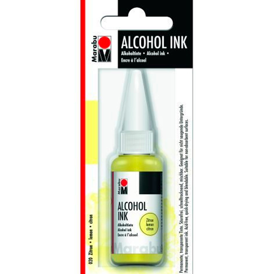 Marabu Limon Sarı 20ml Alkol Mürekkebi - Sanat, Hobi, Epoksi ve Reçine Sanatı İçin