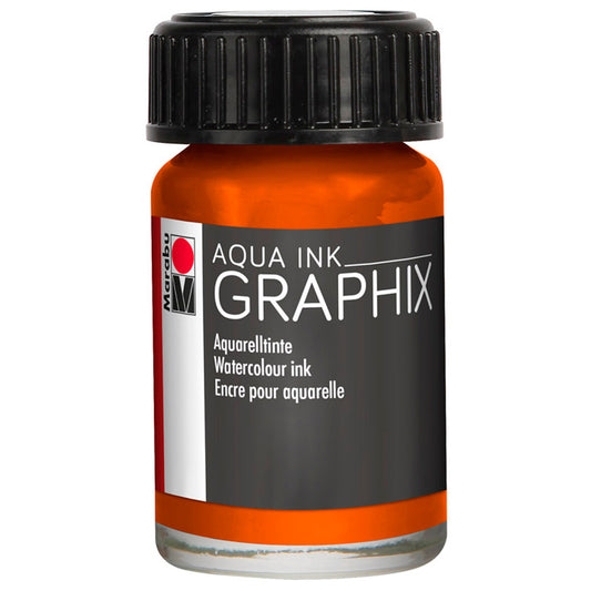 Marabu Aqua Ink 15 ml Turuncu Akrilik Boya - Sanat, Resim ve Hobi Boyası