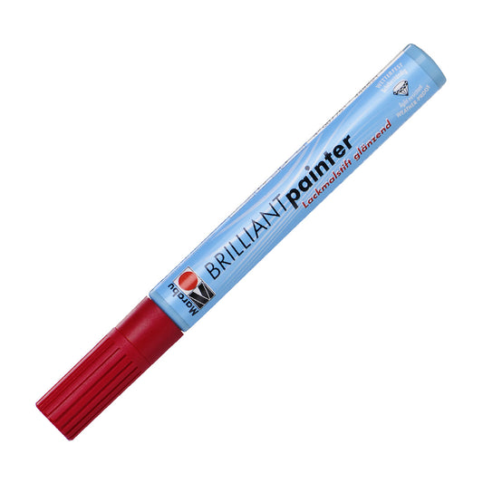 Marabu Brilliant Painter 125 Kırmızı 2-4 mm Marker - Sanat, Çizim ve Boyama Akrilik Markeri