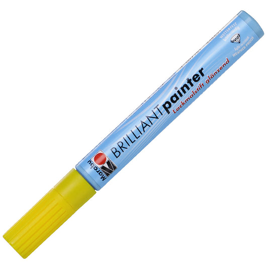 Marabu Brilliant Painter Sarı 2-4 mm Marker - Sanat, Çizim ve Boyama Kalemi