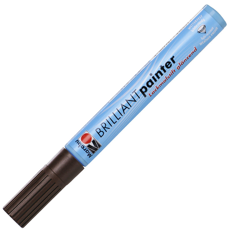 Marabu Brilliant Painter Koyu Kahverengi 2-4 mm Marker - Sanat, Çizim ve Boyama Kalemi