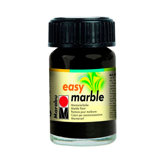 Marabu Easy Marble 15 Ml. Black Ebru Boyası - Sanatsal Mermerleme ve Hobi Boyası