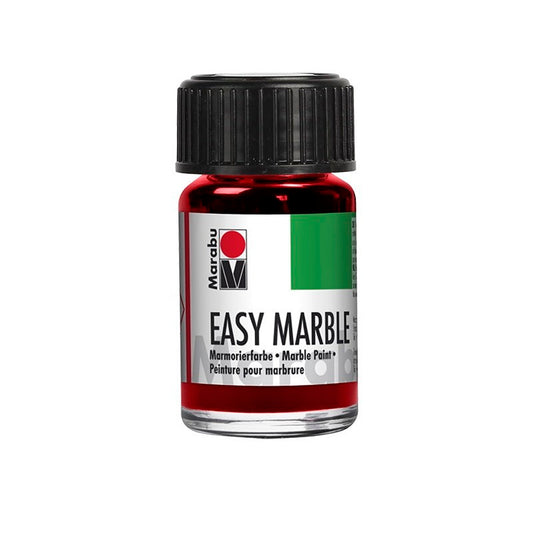 Marabu Easy Marble 15 Ml. Yakut Kırmızı Ebru Boyası - Sanatsal Hobi ve Mermerleme Boyası