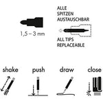 Marabu Yono Marker Set 6x1.5-3Mm - Sanatsal Çizim, Boyama ve Akrilik Marker Kalem Seti