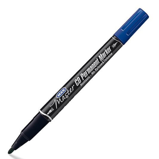 Mas Master Permanent 0,5 mm 1,0 mm Çift Uçlu Mavi Markör Kalem - Sanatsal Çizim ve Yazı Kalemi