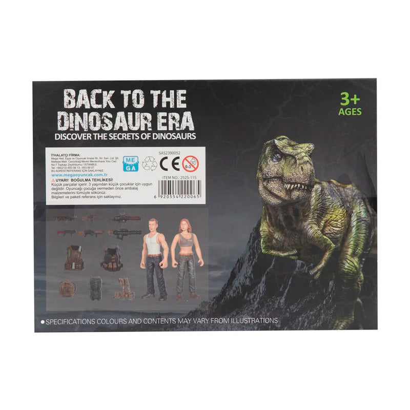 Mega Kadın Figürlü Dinozor Set