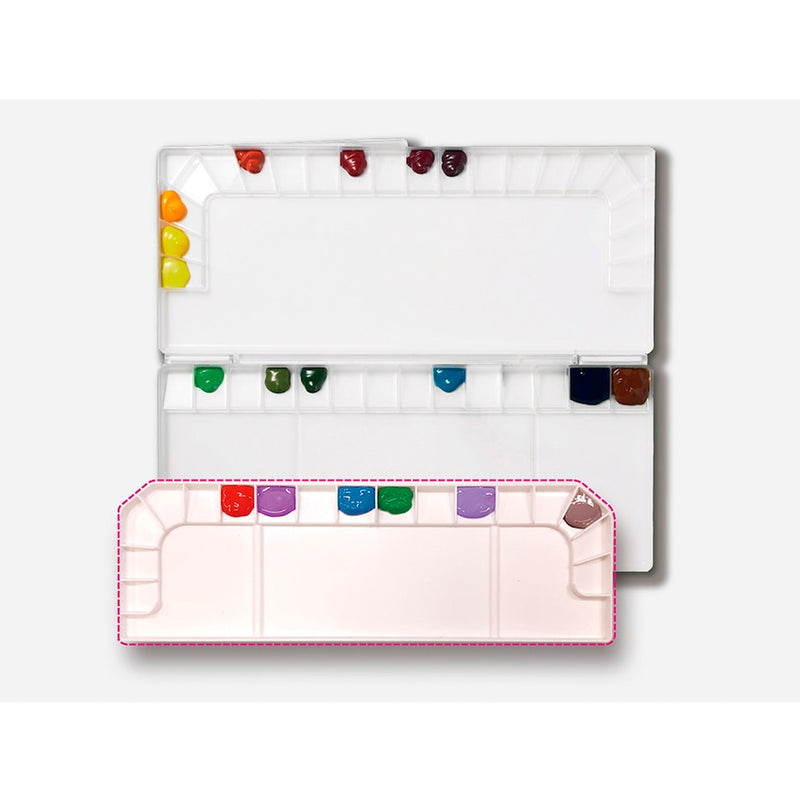 Mijello Bulletproof Glas 36 Bölmeli Cam Palet - Profesyonel Sanatçı Boya Karıştırma Paleti