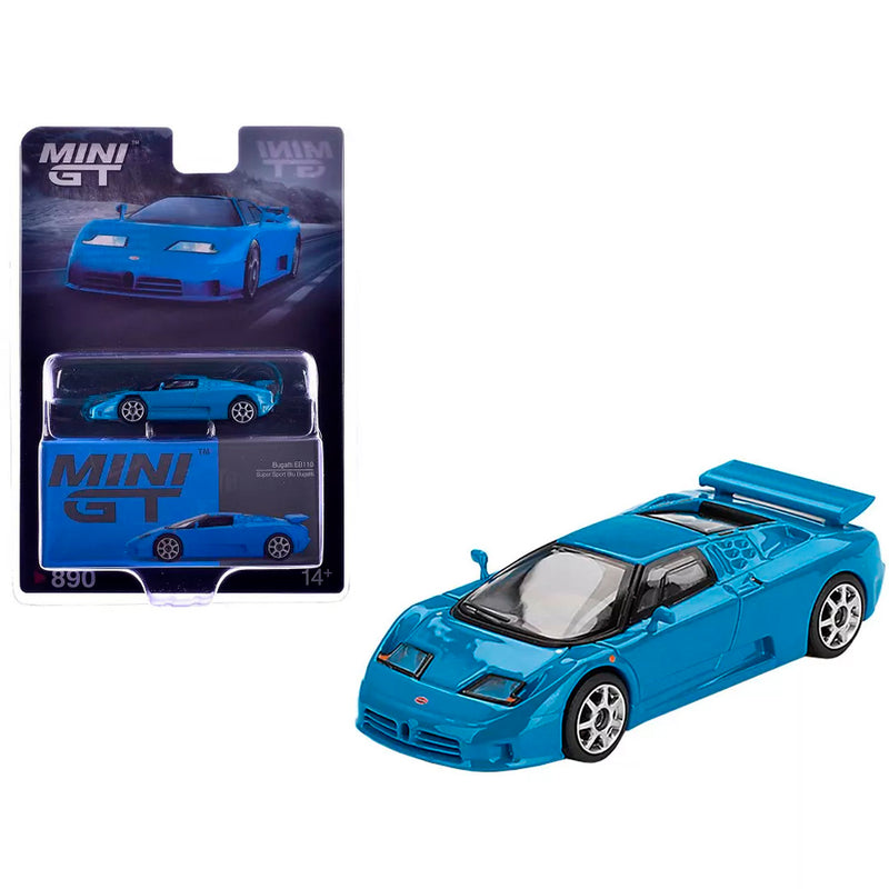 Mini Gt Bugatti Eb 110 Super Sport Blu Bugatti 1/64