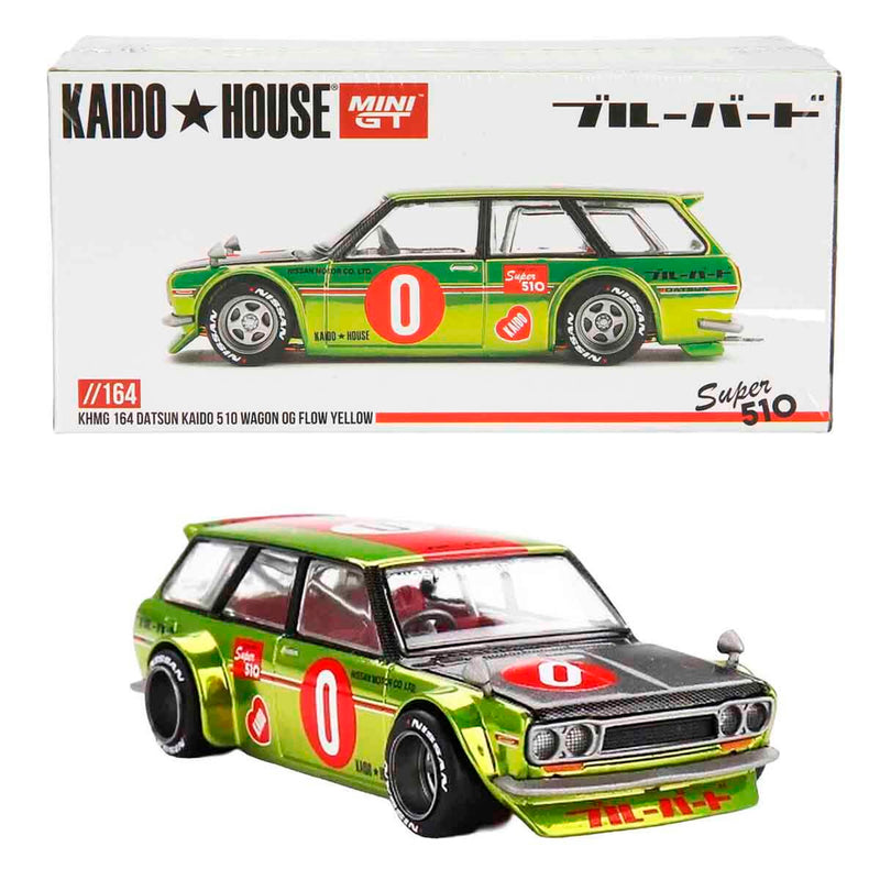 Mini Gt Datsun Kaido 510 Wagon Og Flow Yellow 1/64 Khmg164