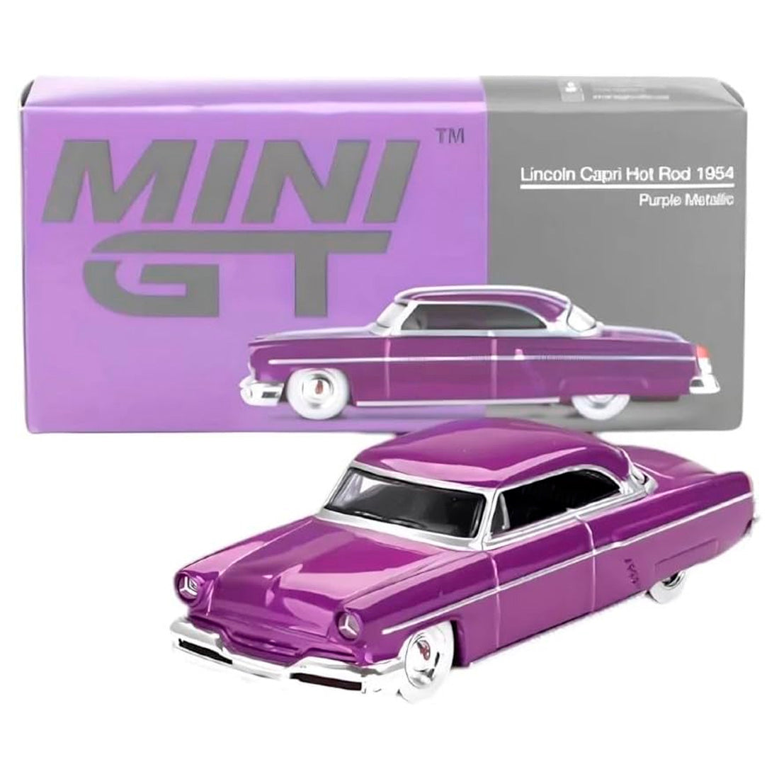 Mini Gt Lincoln Capri Hot Rod 1954 Purple Metallic Mgt00757