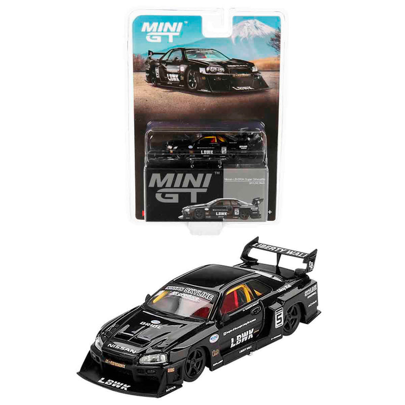 Mini Gt Nissan Lb Er34 Super Silhouette Skyline Black 1/64 Mgt00844-Bl
