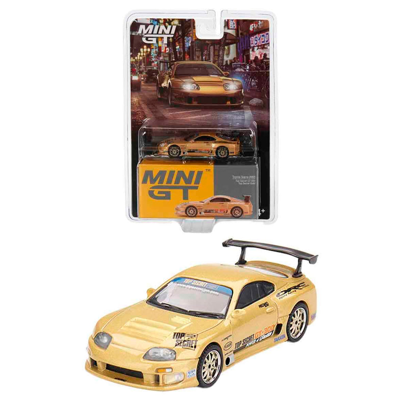 Mini Gt Toyota Supra A80 Top Secret Gt300 Gold Mgt00961-Bl
