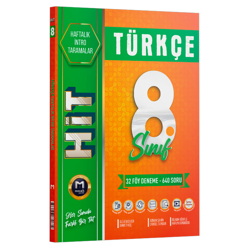 Mozaik Yayınları 8. Sınıf Türkçe HİT 40 Deneme