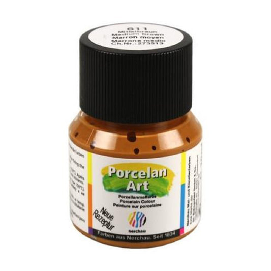 Nerchau Kahve 20 ml Porselen Boya - Hobi, Dekorasyon ve Sanatsal Seramik Boyası