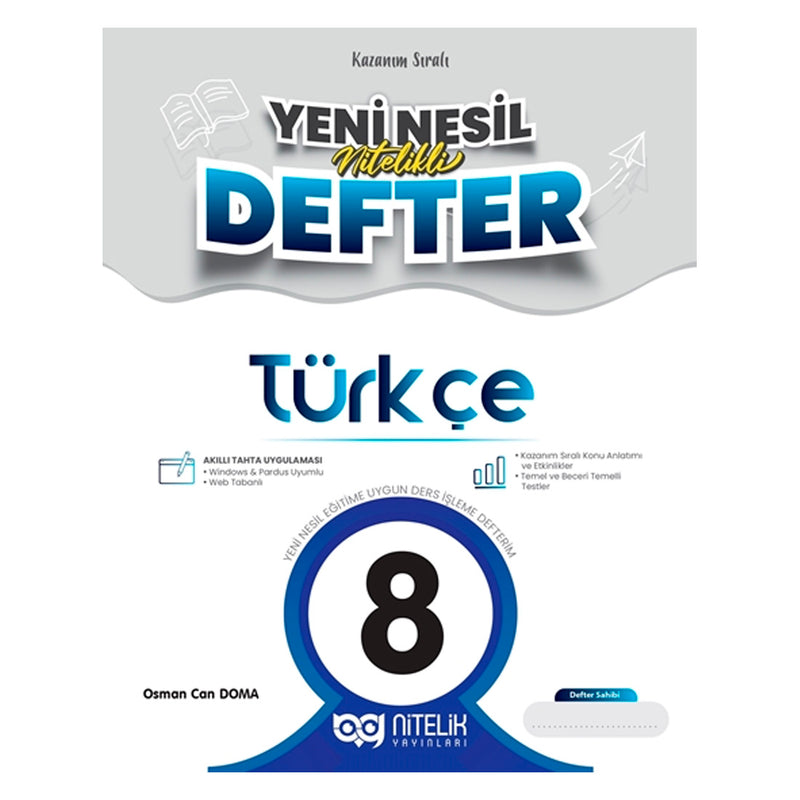 Nitelik Yayın 8.Sınıf Türkçe Yeni Nesil Defter