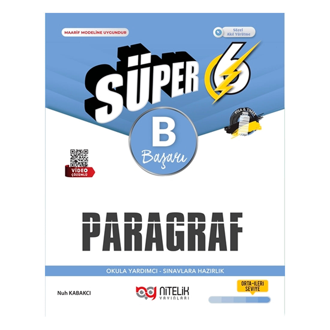 Nitelik Yayınları 6. Sınıf Süper Paragraf (B) Soru Kitabı