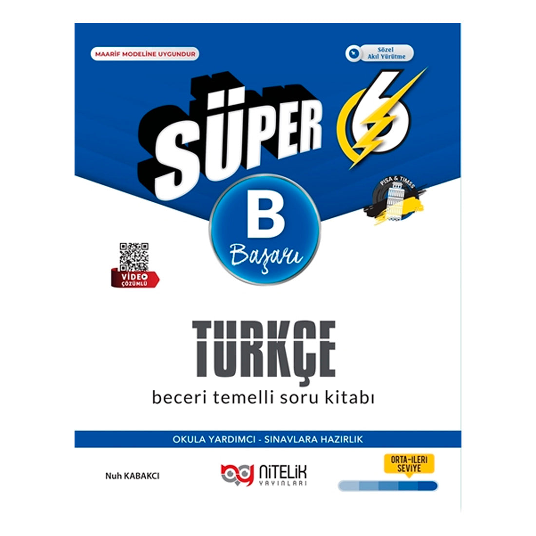 Nitelik Yayınları 6. Sınıf Süper Türkçe (B) Beceri Temelli Soru Kitabı
