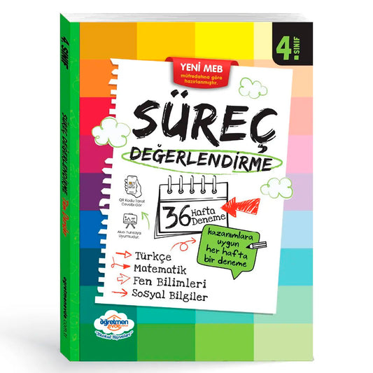 Öğretmen Evde Yayınları 4. Sınıf Süreç Değerlendirme Kitabı