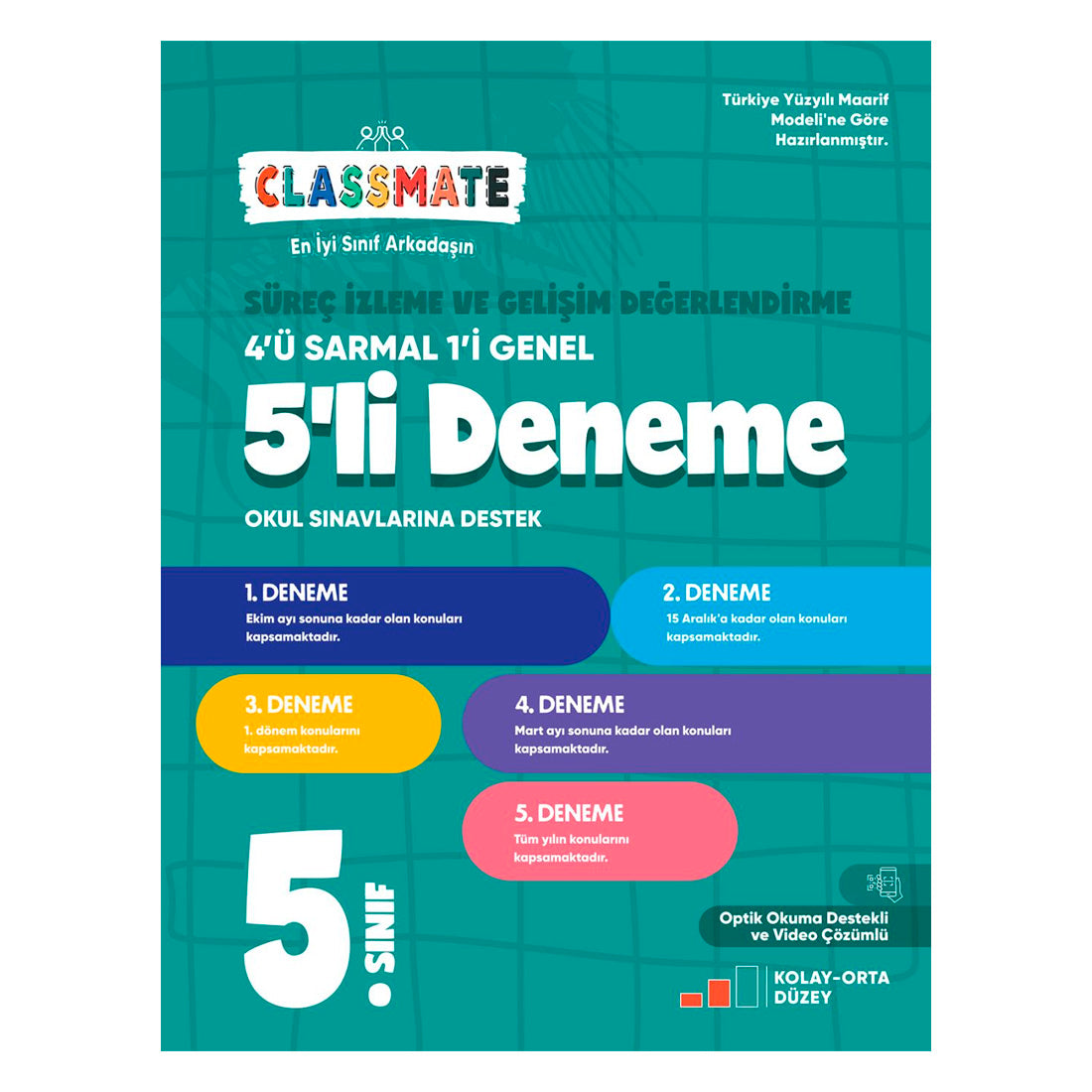 Okyanus Yayınları 5. Sınıf Classmate Süreç İzleme ve Gelişim Değerlendirme 5 li Deneme