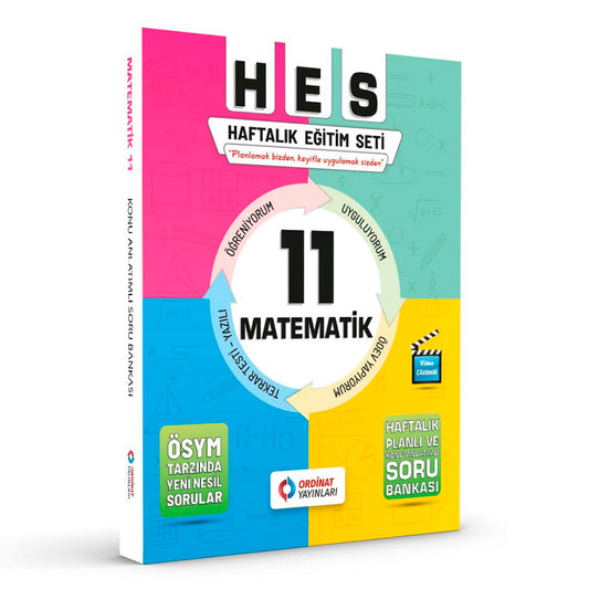 Ordinat Yayınları 11. Sınıf Matematik Haftalık Eğitim Seti (2022-2023)
