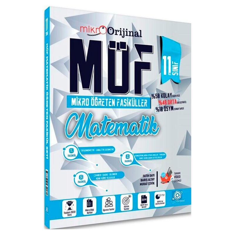 Orijinal Yayınları Orijinal Mikro 11. Sınıf Matematik MÖF Mikro Öğreten Fasiküller