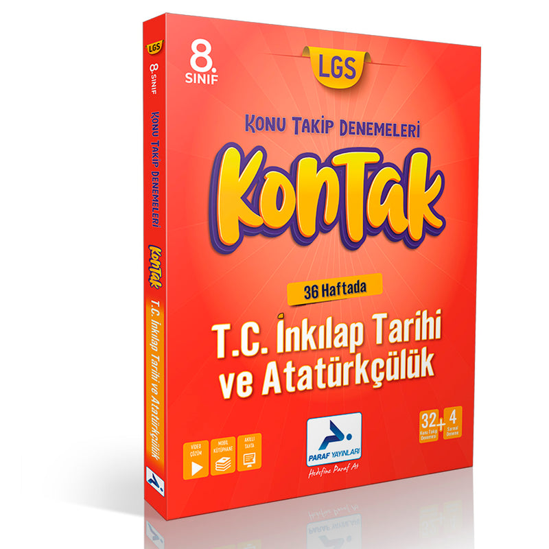 Paraf Yayınları 8. Sınıf T.C. İnkılap Tarihi ve Atatürkçülük Kontak Konu Takip Denemeleri