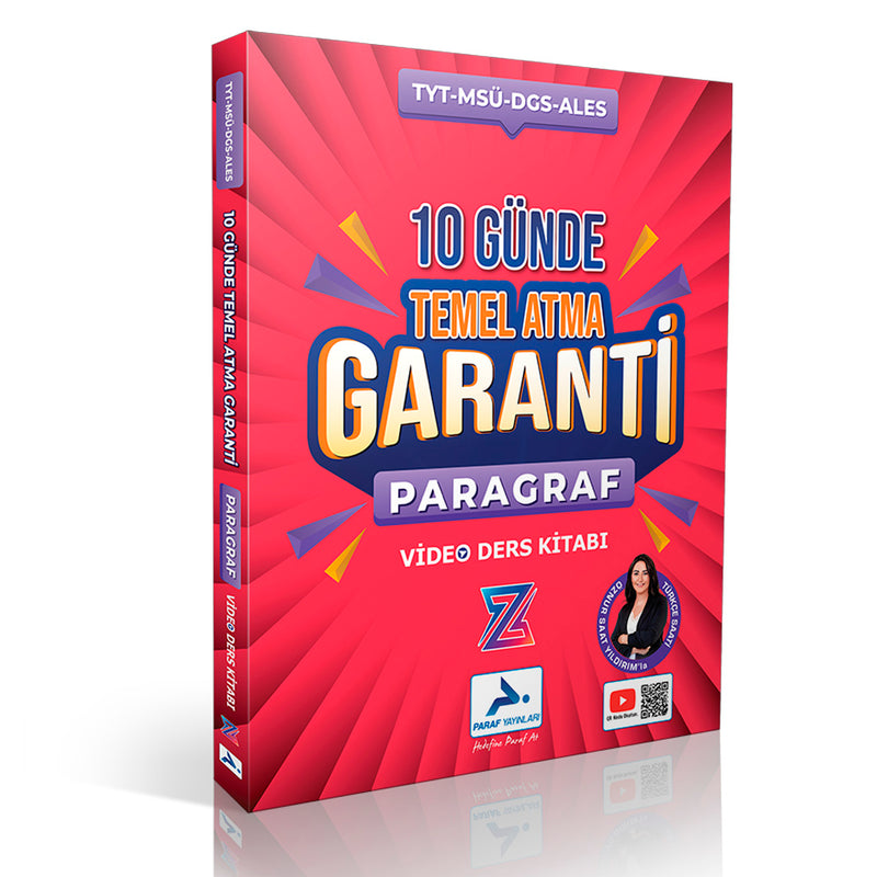 Paraf Yayınları Z Takımı TYT Paragraf 10 Günde Temel Atma Garanti