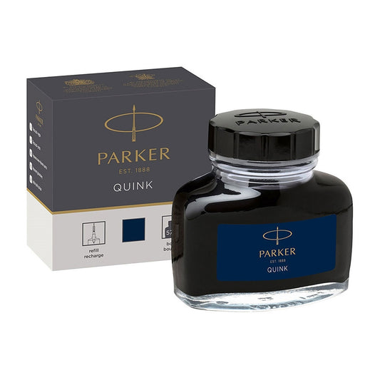 Parker Quink Mavi-Siyah Şişe Mürekkep - Dolma Kalem ve Yazı Mürekkebi