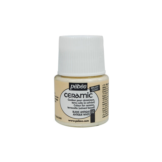 Pebeo Ceramic 32 Antique White 45 ml Seramik Boyası - Hobi, Dekorasyon ve El Sanatları Boyası