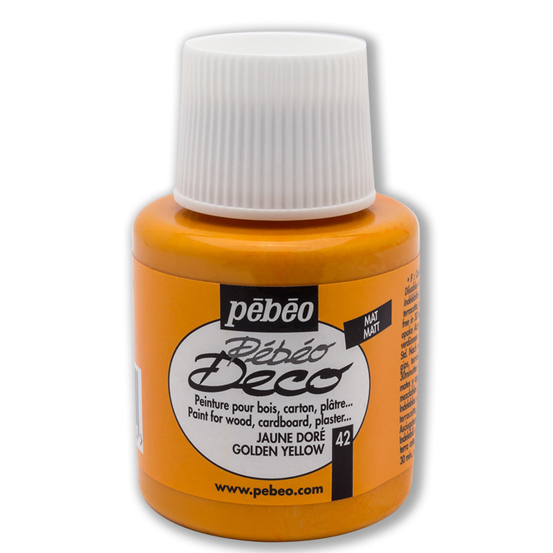 Pebeo Deco 42 Altın Sarısı 110 ml Ahşap Boyası - Dekorasyon, Hobi ve Sanatsal Projeler İçin