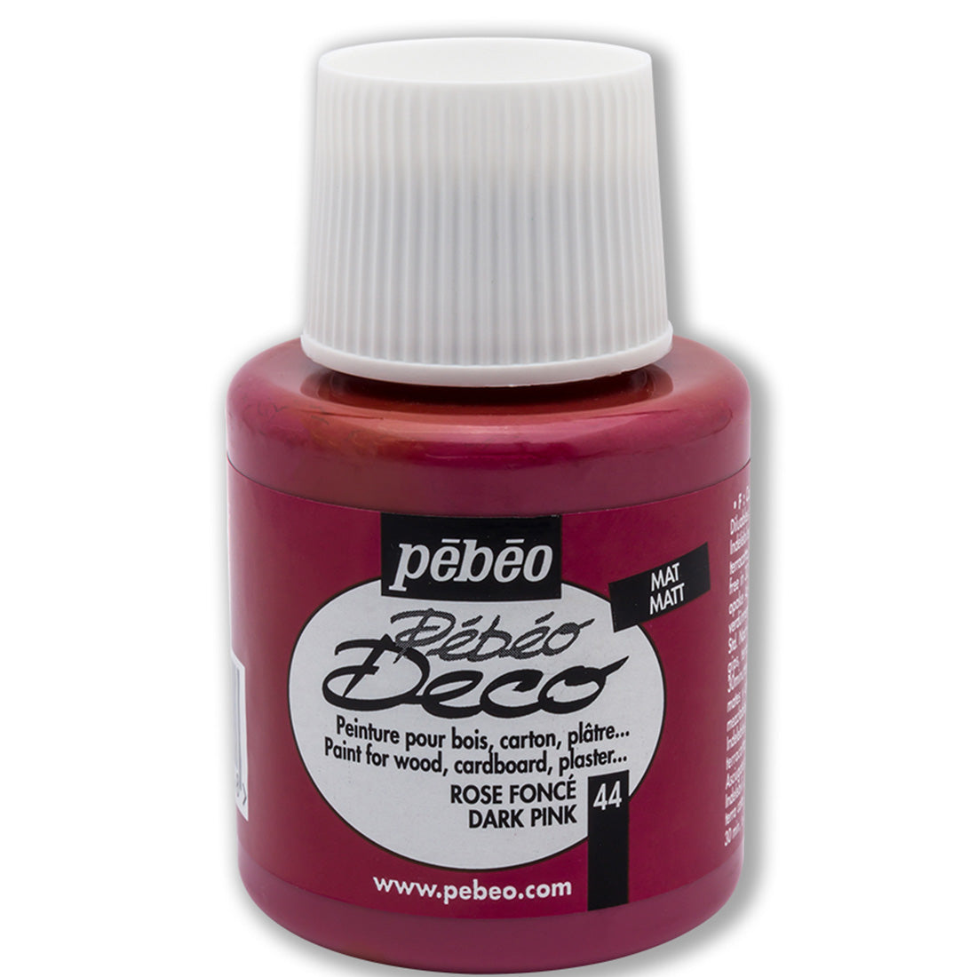 Pebeo Deco 44 Koyu Pembe 110 ml Ahşap Boyası - Hobi, Dekorasyon ve Kendin Yap Projeleri İçin