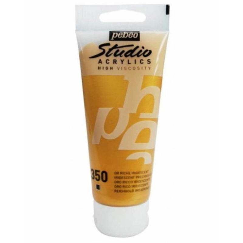 Pebeo Studio Sedefli Altın 100 ml Akrilik Boya - Sanatsal Hobi ve Resim Boyası