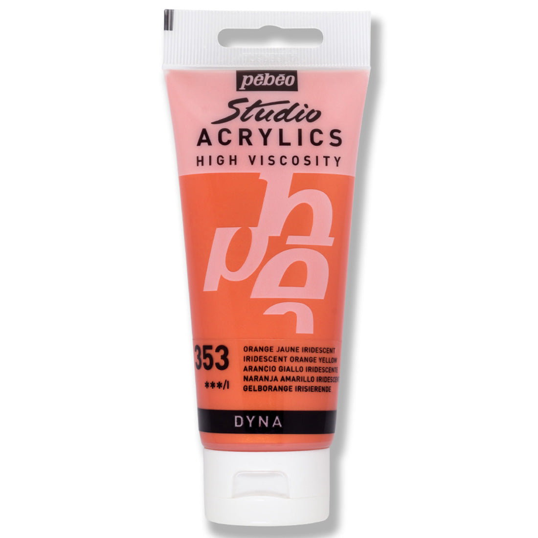 Pebeo Studio Sedefli Turuncu-Sarı 100 ml Akrilik Boya - Sanat, Hobi ve Tuval Boyası