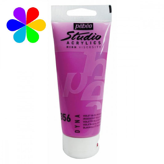 Pebeo Studio Yanardöner Mor-Mavi 100 ml Akrilik Boya - Sanatçı ve Hobi Resim Boyası