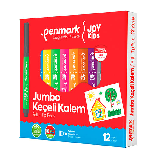 Penmark Süper Yıkanabilir 12'li Jumbo Keçeli Kalem Seti