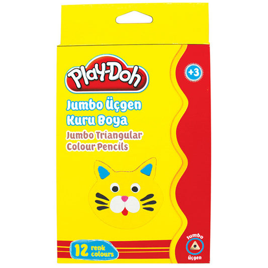 Play-Doh 12'li Jumbo Üçgen Kuru Boya Kalemi KU008