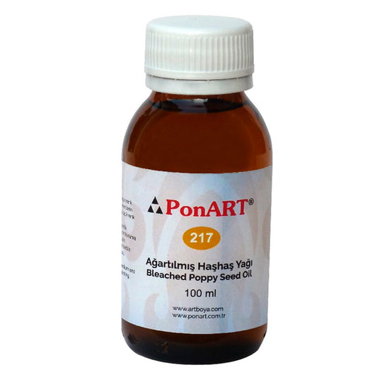 Ponart 100 ml Ağartılmış Haşhaş Yağı - Yağlı Boya Mediumu ve Sanat Malzemesi