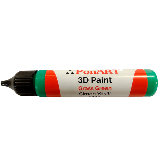 Ponart 3D Paint 30 ml Çimen Yeşili Dekor Boyası - Hobi, Sanat ve El Sanatları Boyası