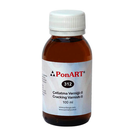 Ponart Çatlatma Verniği 100ml - Hobi, Dekorasyon ve Eskitme Efekti Malzemesi