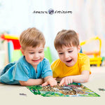 Prime 3D Jaguar ve Yavrusu 63 Parça Çocuk Puzzle