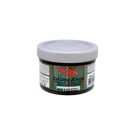 Rich Antique Cream Kahverengi 160 cc Eskitme Kremi - Hobi, Dekorasyon ve Ahşap Boyama Malzemesi