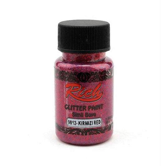 Rich Glitter Paint Kırmızı 50 cc Simli Boya - Hobi ve Sanatsal El İşleri İçin